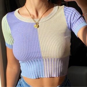 Colorblock crop top